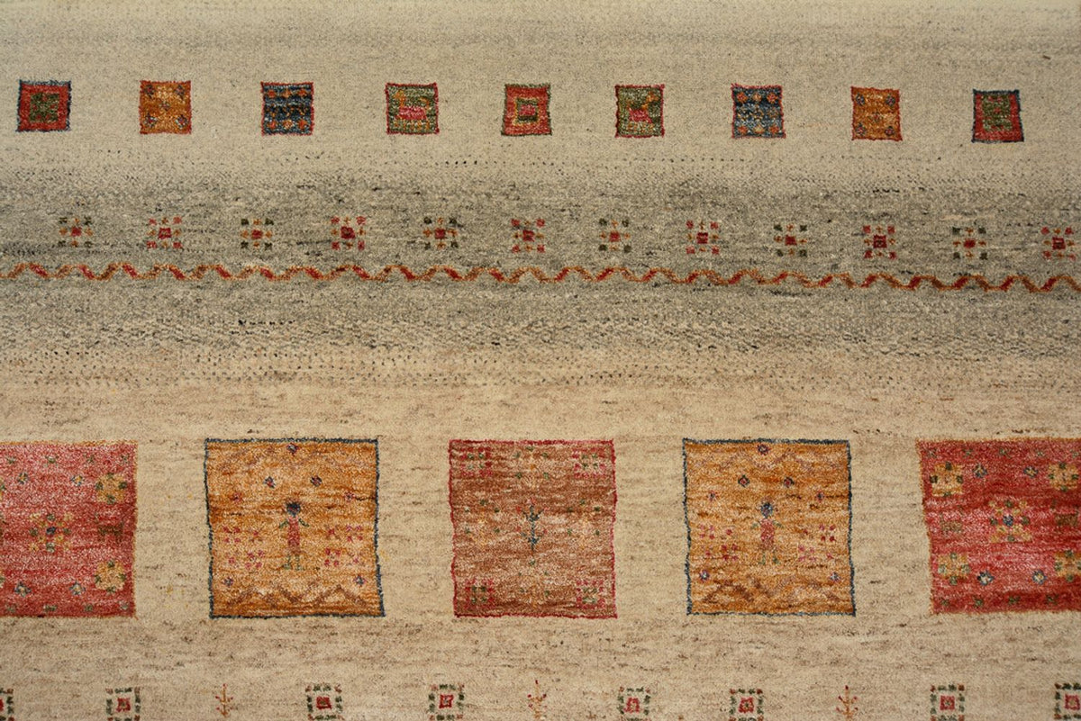 Gabbeh Teppich - Loribaft Indus quadratisch  - 205 x 203 cm - mehrfarbig