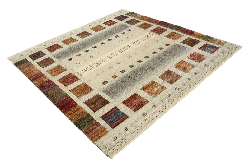 Gabbeh Teppich - Loribaft Indus quadratisch  - 206 x 205 cm - mehrfarbig