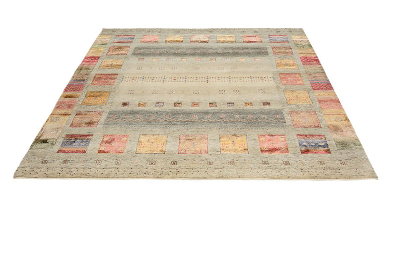 Gabbeh Teppich - Loribaft Indus quadratisch  - 206 x 205 cm - mehrfarbig