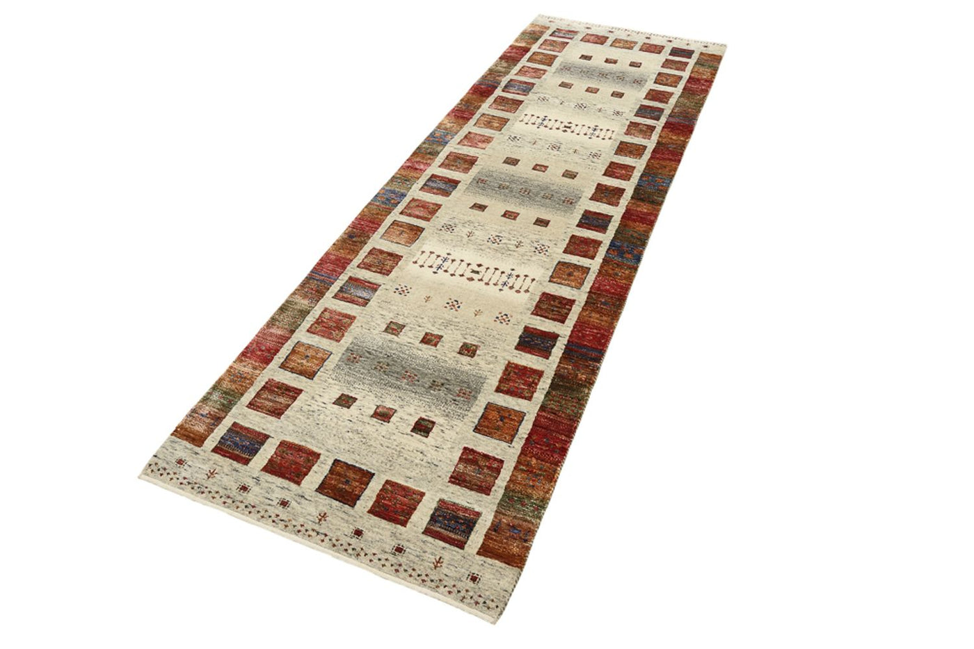 Läufer Gabbeh - Loribaft Indus - 256 x 84 cm - mehrfarbig