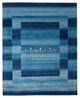 Gabbeh Teppich - Loribaft Indus - 303 x 241 cm - seeblau