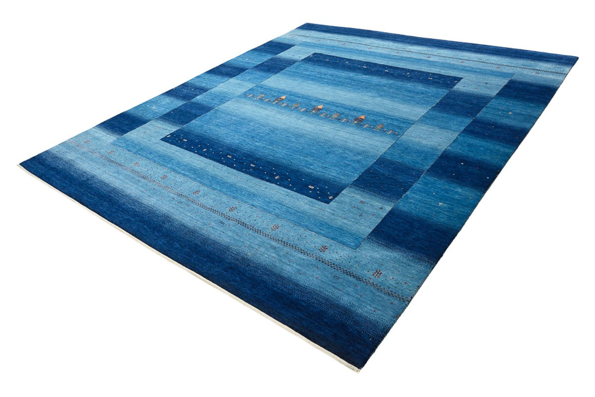 Gabbeh Teppich - Loribaft Indus - 299 x 250 cm - seeblau