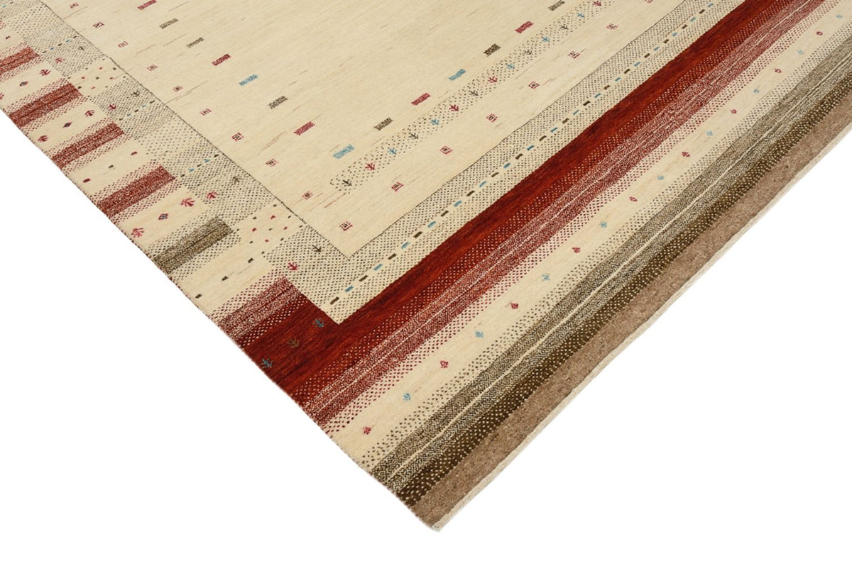 Gabbeh Teppich - Loribaft Indus - 229 x 174 cm - hellbeige