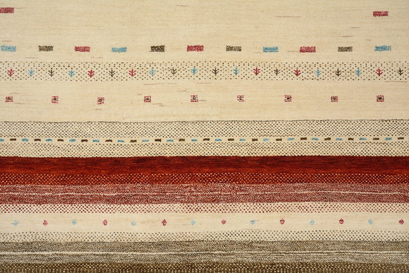 Gabbeh Teppich - Loribaft Indus - 229 x 174 cm - hellbeige