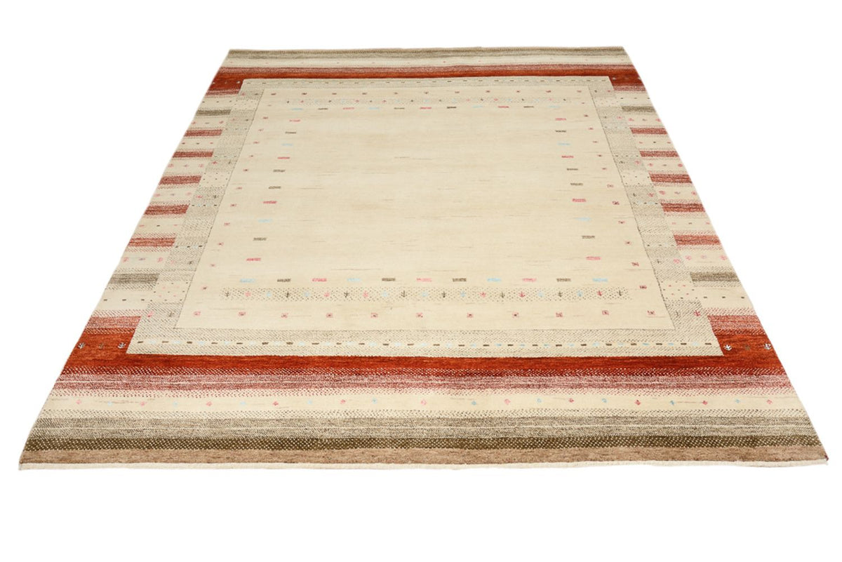Gabbeh Teppich - Loribaft Indus - 229 x 174 cm - hellbeige