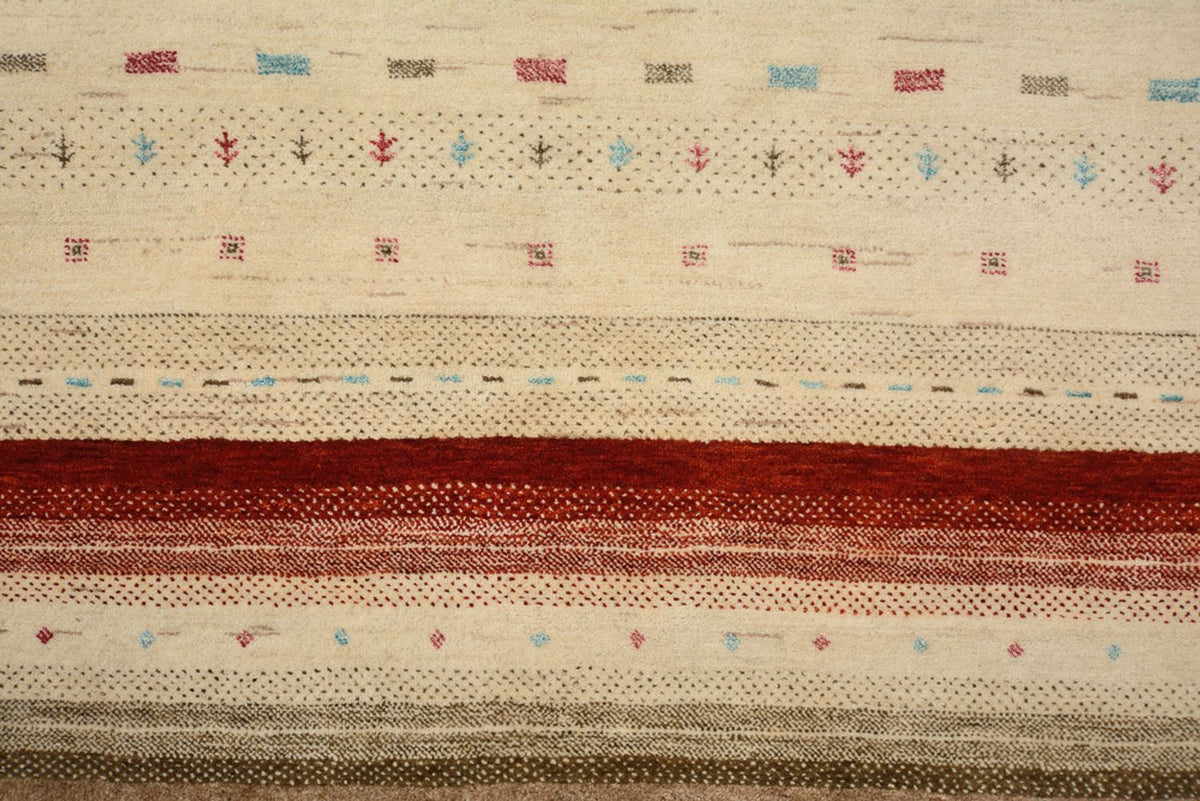 Gabbeh Teppich - Loribaft Indus - 199 x 158 cm - hellbeige
