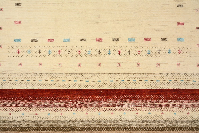 Gabbeh Teppich - Loribaft Indus - 198 x 156 cm - hellbeige