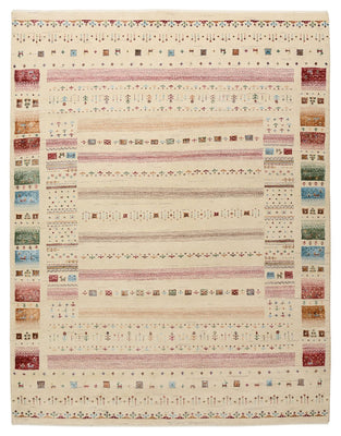 Gabbeh Teppich - Loribaft Indus - 201 x 155 cm - hellbeige