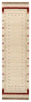 Läufer Gabbeh - Loribaft Indus - 298 x 83 cm - hellbeige