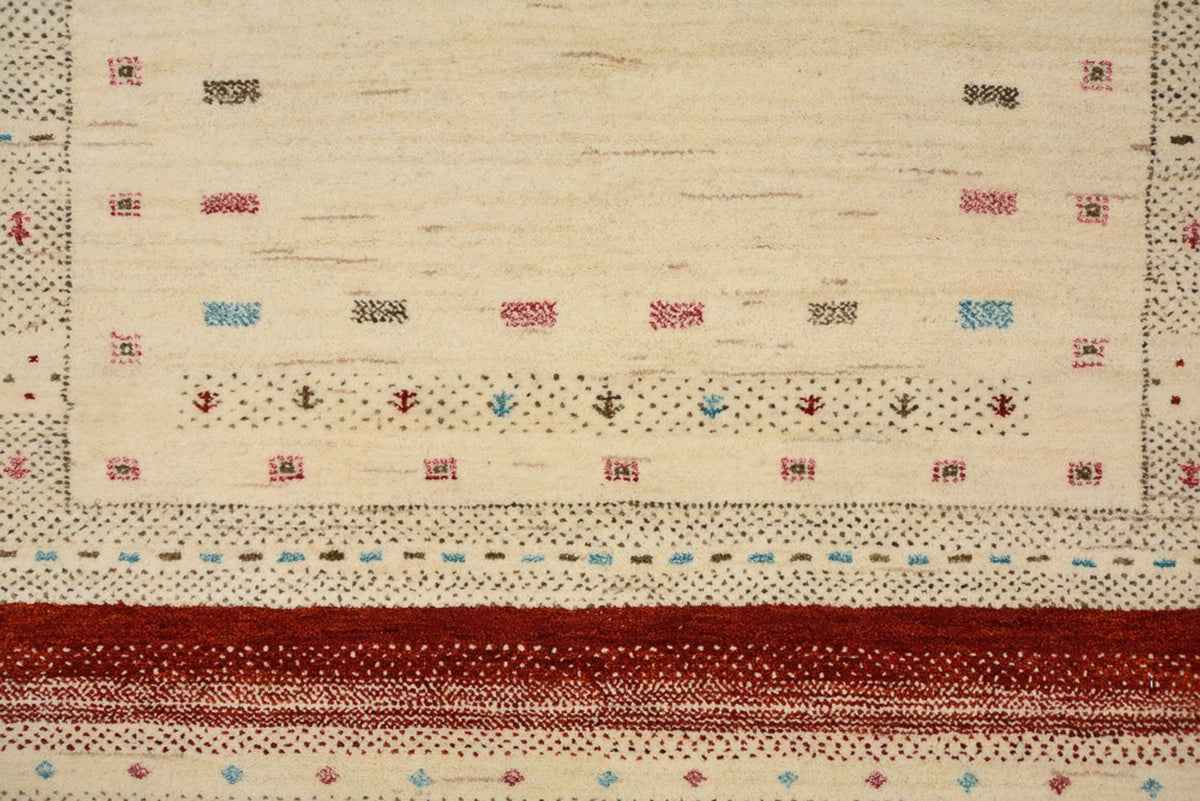 Läufer Gabbeh - Loribaft Indus - 243 x 84 cm - hellbeige