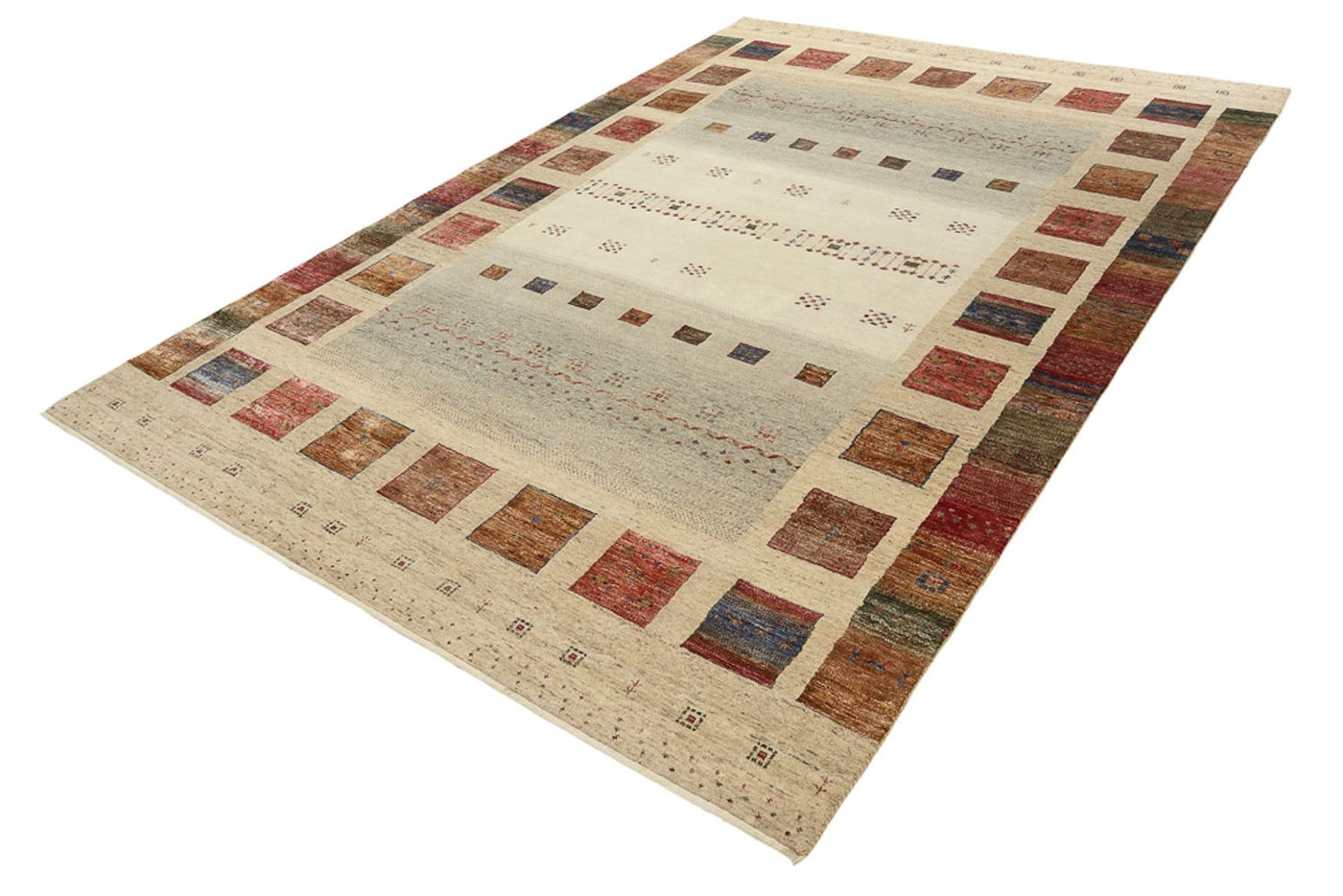 Gabbeh Teppich - Loribaft Indus - 302 x 205 cm - mehrfarbig