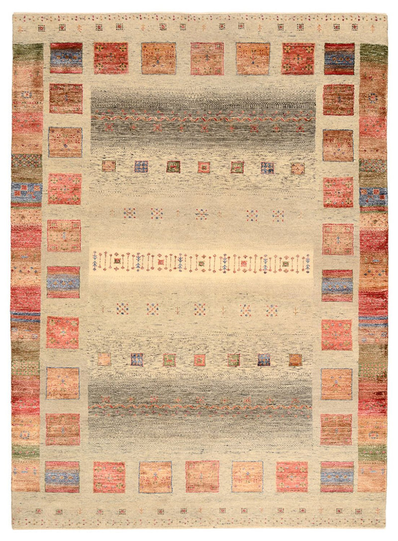 Gabbeh Teppich - Loribaft Indus - 241 x 176 cm - mehrfarbig