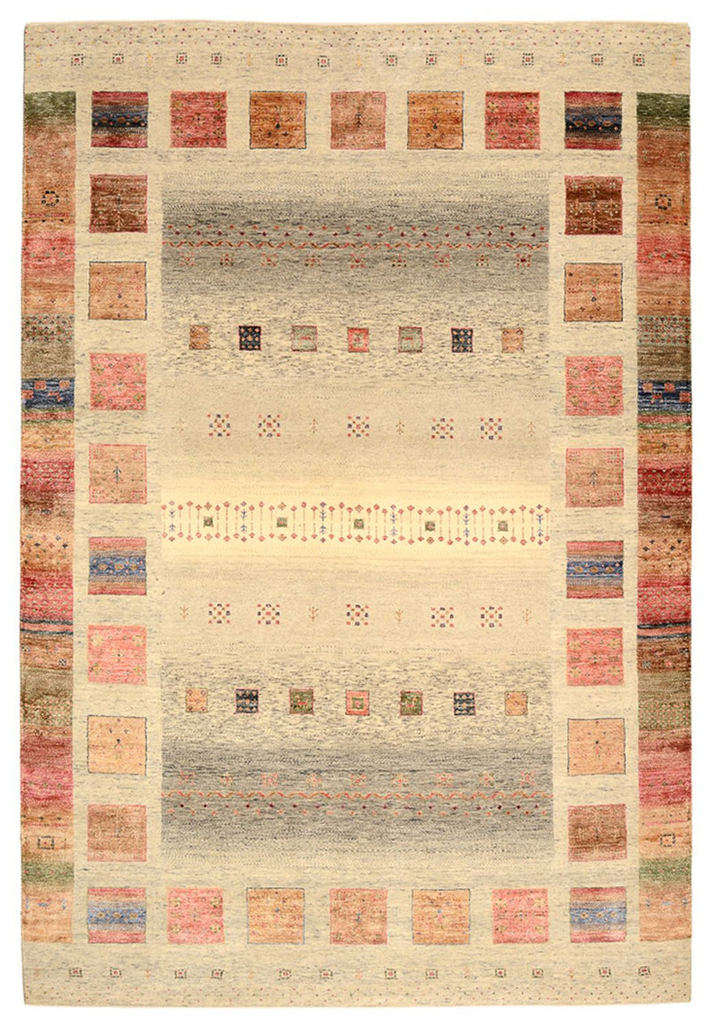 Gabbeh Teppich - Loribaft Indus - 302 x 206 cm - mehrfarbig