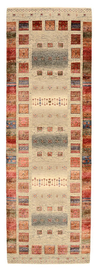 Tapis de couloir Tapis Gabbeh - Loribaft Indus - 247 x 82 cm - multicolore