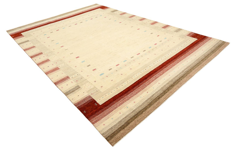 Gabbeh Teppich - Loribaft Indus - 349 x 251 cm - hellbeige