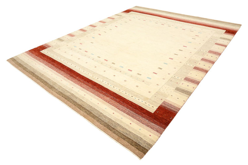 Gabbeh Teppich - Loribaft Indus - 342 x 254 cm - hellbeige