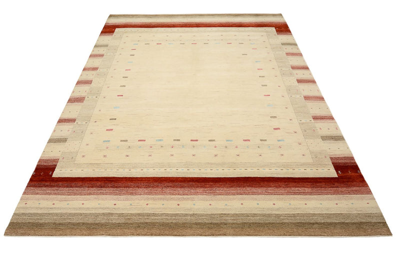 Gabbeh Teppich - Loribaft Indus - 342 x 254 cm - hellbeige