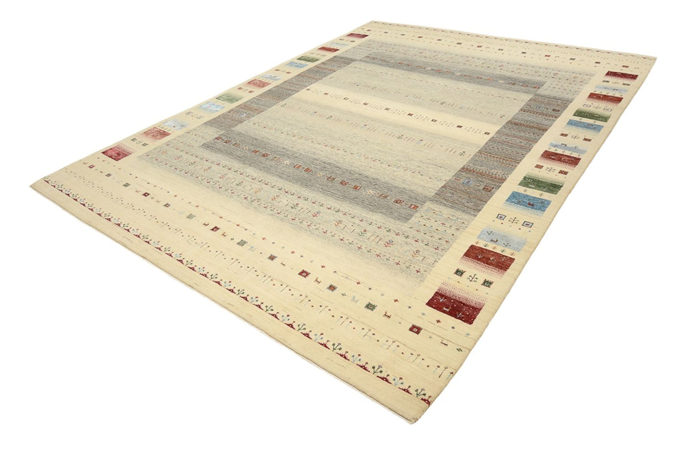 Gabbeh Teppich - Loribaft Indus - 339 x 248 cm - mehrfarbig