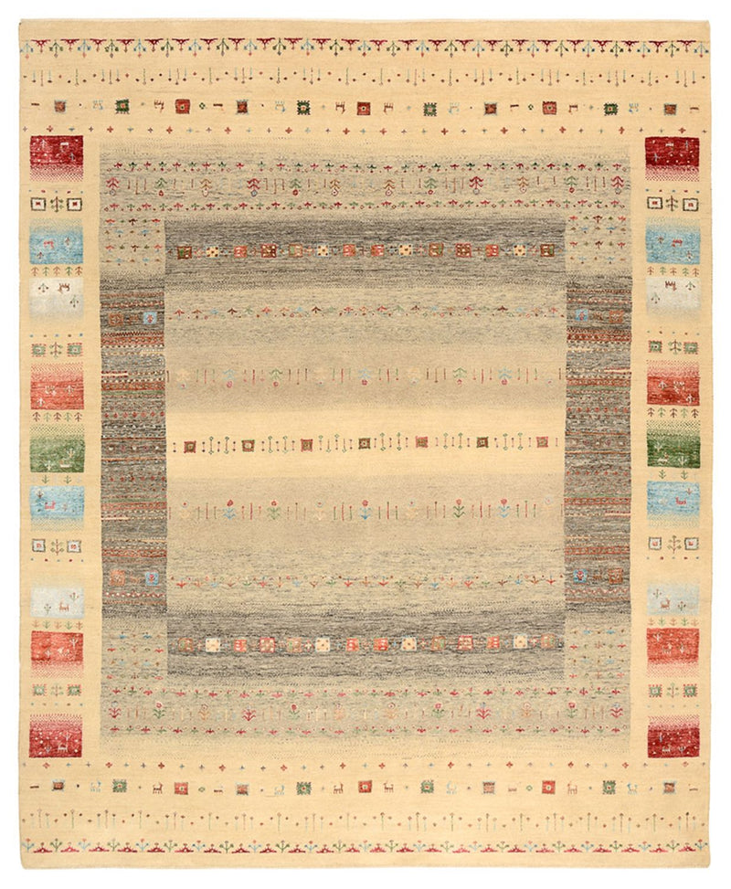 Gabbeh Teppich - Loribaft Indus - 252 x 203 cm - mehrfarbig