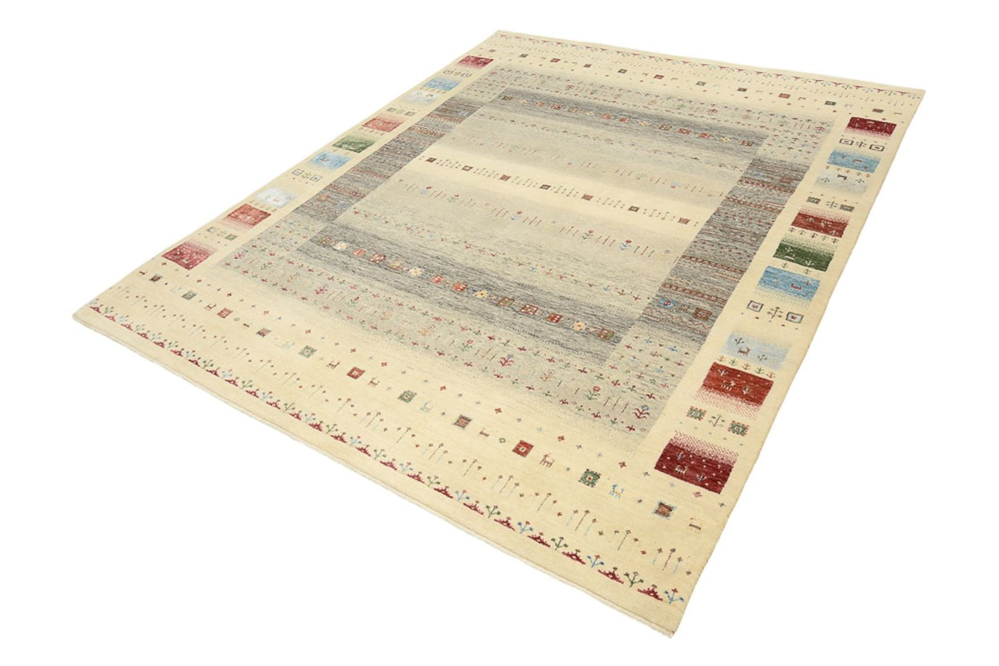 Gabbeh Teppich - Loribaft Indus - 252 x 203 cm - mehrfarbig