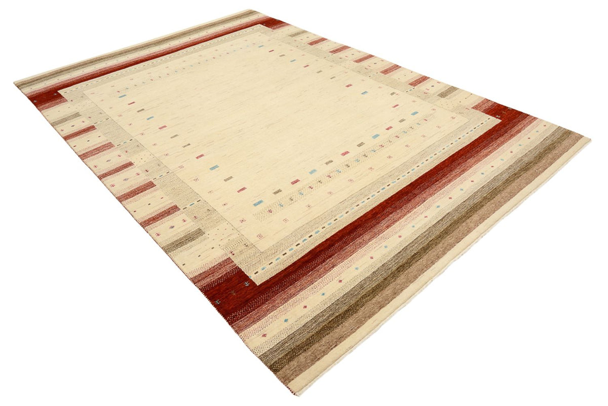 Gabbeh Teppich - Loribaft Indus - 296 x 203 cm - hellbeige