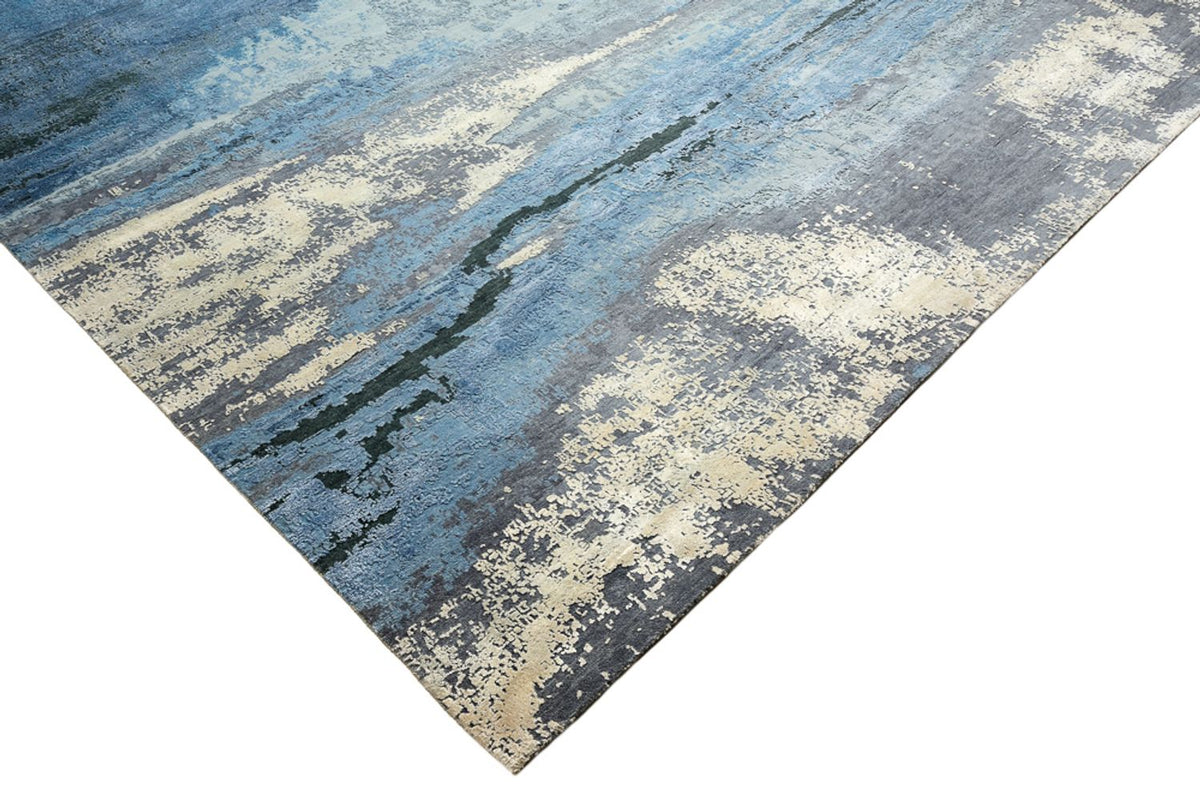 Designer Teppich - 430 x 306 cm - dunkelblau