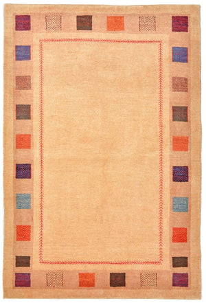 Gabbeh Teppich - Loribaft Perser 158 x 104 cm - gelb