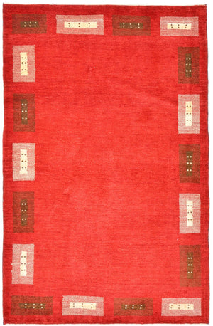 Gabbeh Teppich - Loribaft Perser 166 x 104 cm - rot
