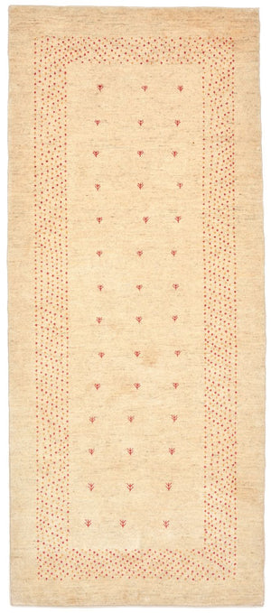 Gabbeh Teppich - Loribaft Perser 197 x 84 cm - natur