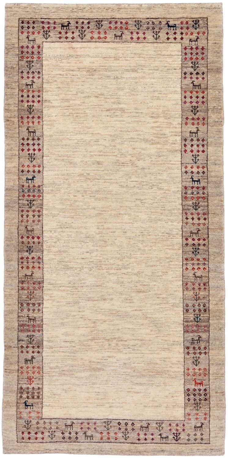 Gabbeh Teppich - Loribaft Perser 176 x 84 cm - sand