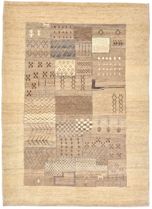 Gabbeh Teppich - Loribaft Perser 156 x 110 cm - sand