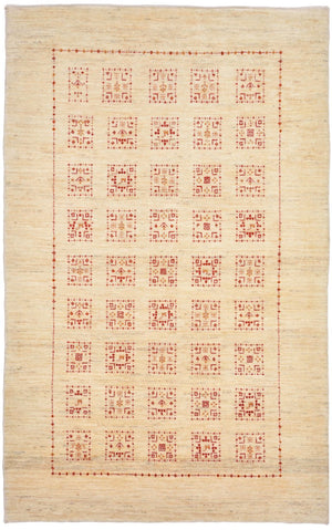 Gabbeh Teppich - Loribaft Perser 174 x 106 cm - beige