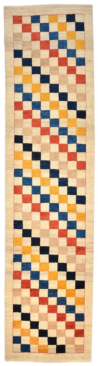 Tapis de couloir Tapis Gabbeh - Loribaft Persan - 381 x 93 cm - multicolore