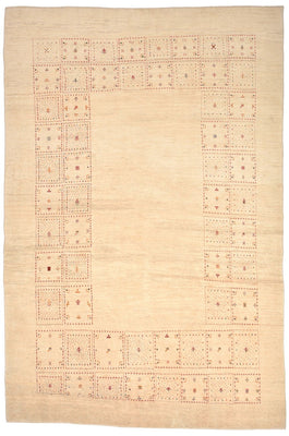 Gabbeh Teppich - Loribaft Perser 299 x 202 cm - natur