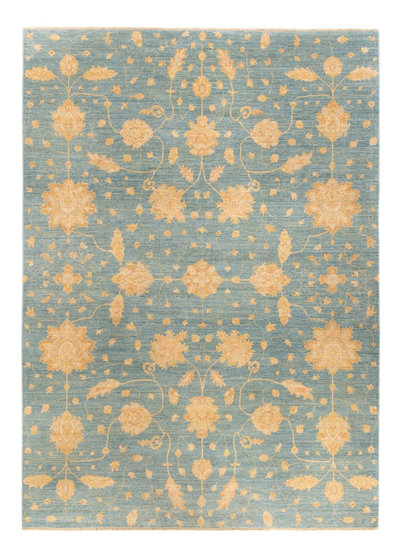 Ziegler Teppich - 348 x 252 cm - seeblau