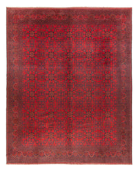 Tapis afghan - 391 x 305 cm - rouge bordeaux