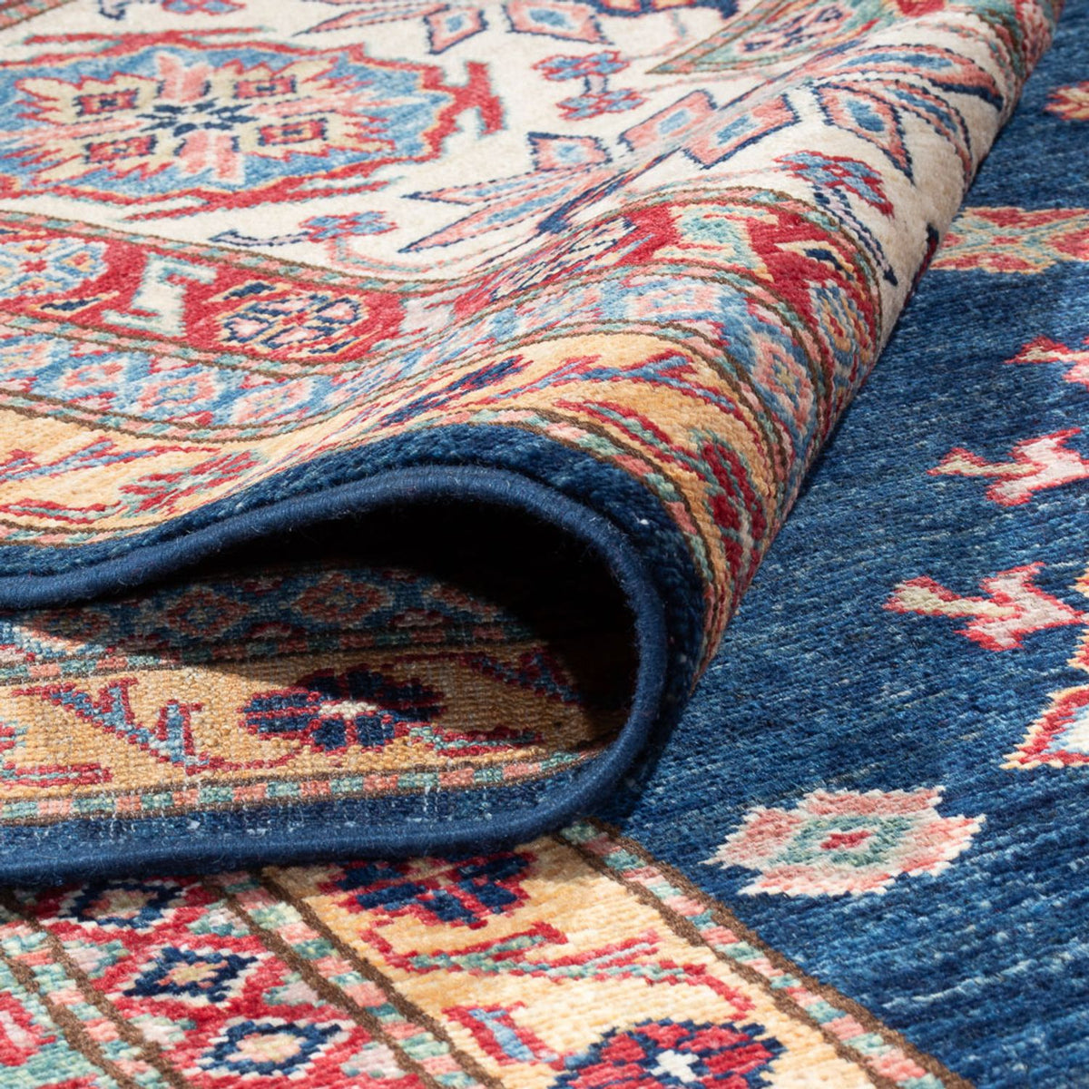 Ziegler Teppich - Kazak - 410 x 305 cm - dunkelblau