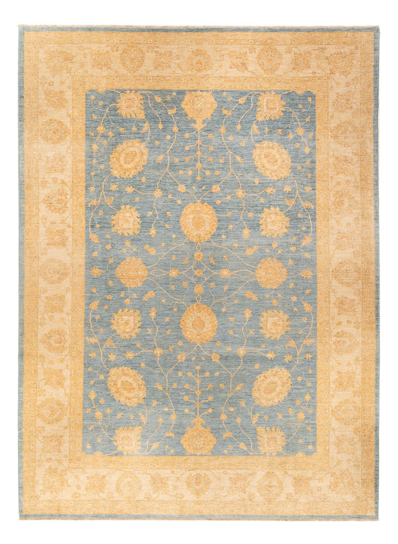 Ziegler Teppich - 369 x 273 cm - seeblau