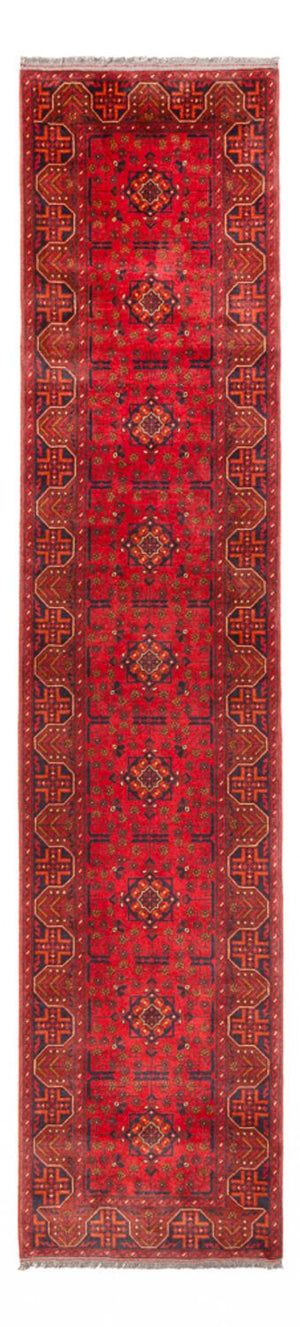 Läufer Afghan - Kunduz - 395 x 80 cm - rot