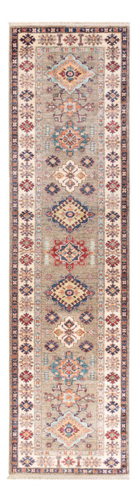 Tapis de couloir Tapis Ziegler - Kazak - 317 x 81 cm - gris clair