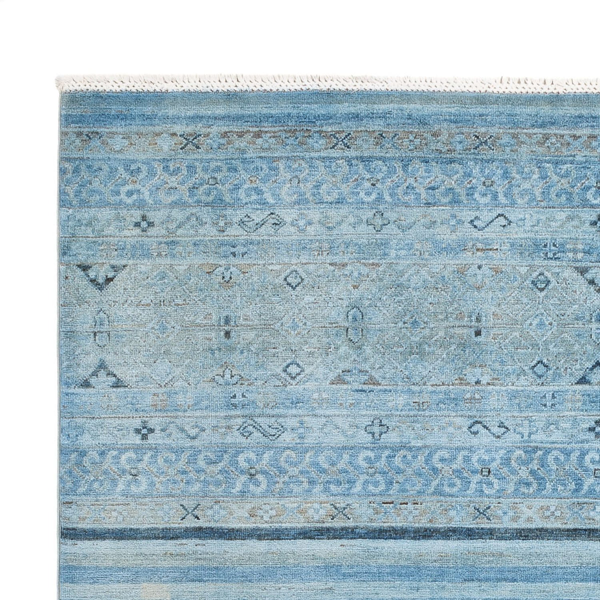 Ziegler Teppich - Modern - 241 x 170 cm - seeblau