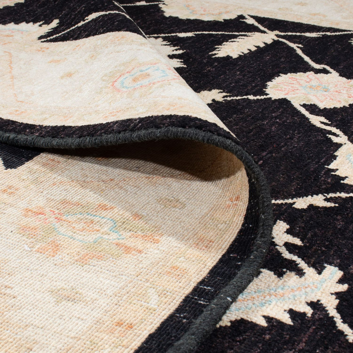 Ziegler Teppich - 244 x 175 cm - schwarz