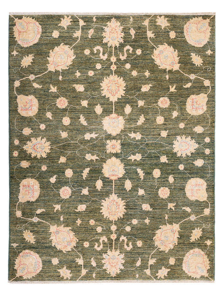 Ziegler Teppich - Modern - 200 x 151 cm - olivgrün