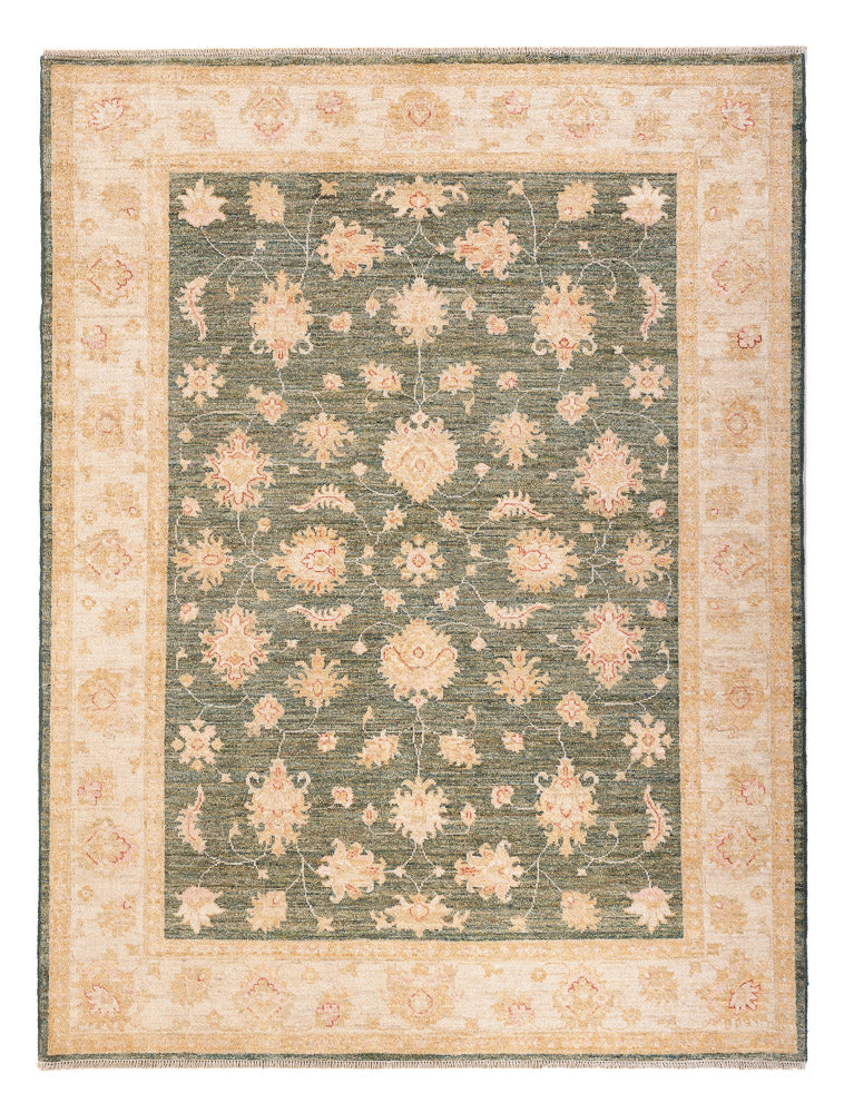 Ziegler Teppich - 202 x 155 cm - olivgrün