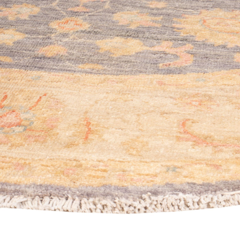Ziegler Teppich rund  - 146 x 146 cm - seeblau