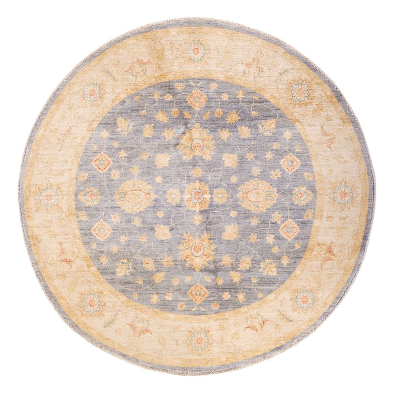 Ziegler Teppich rund  - 200 x 197 cm - seeblau