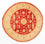 Ziegler Teppich rund  - 99 x 96 cm - rot