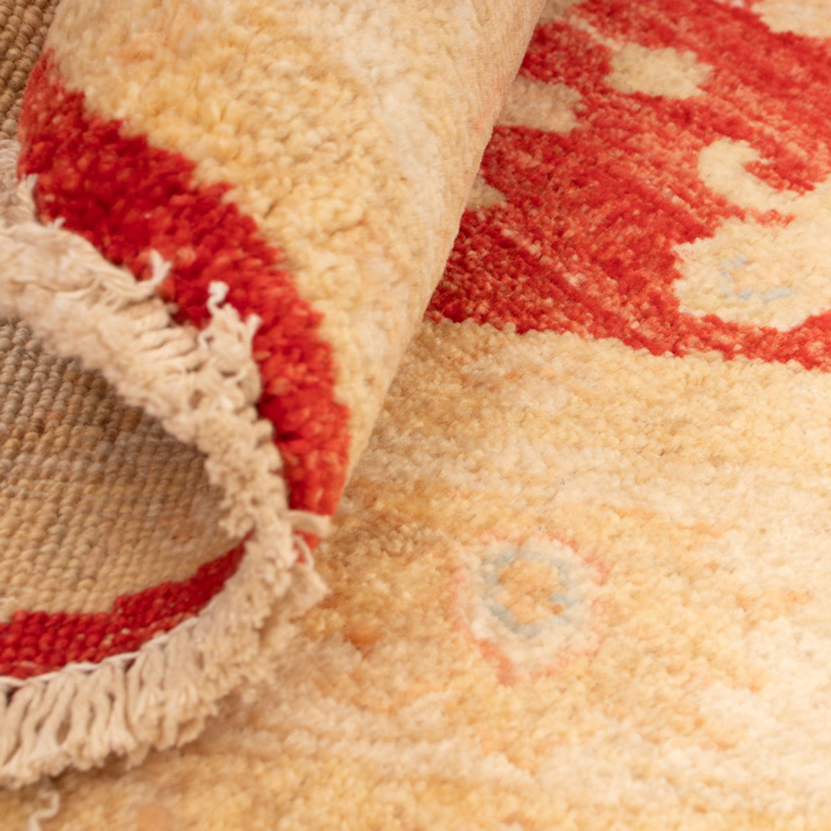 Ziegler Teppich rund  - 99 x 96 cm - rot