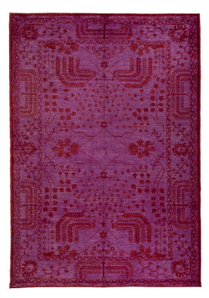 Ziegler Teppich - Modern - Vintage / Colored - 197 x 139 cm - lila