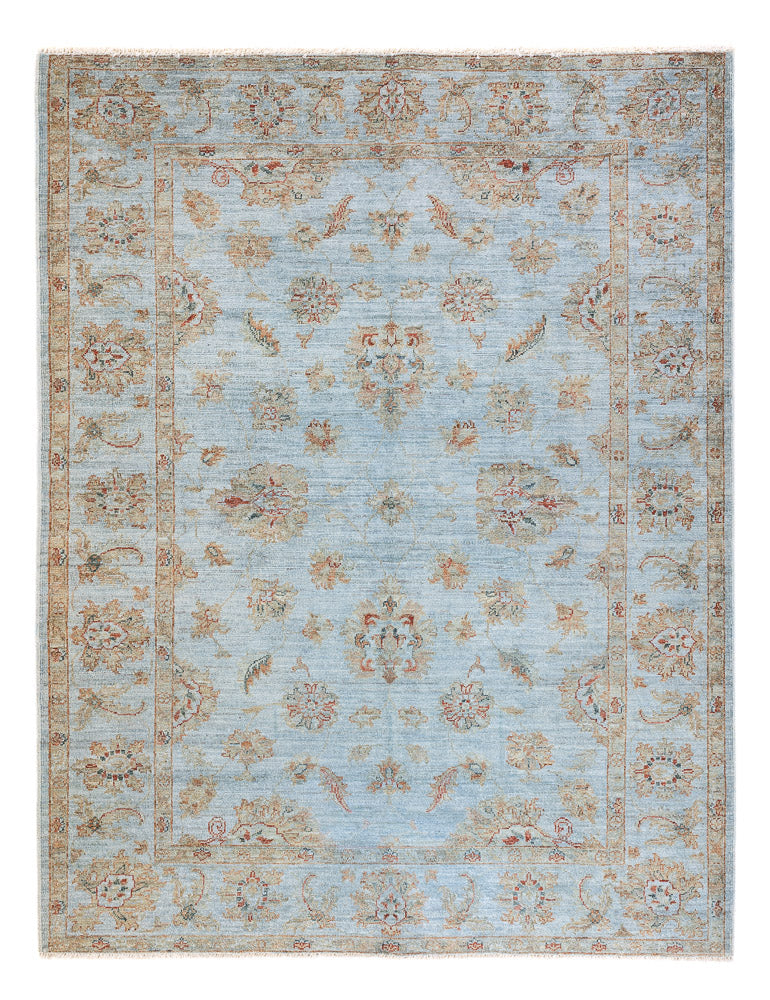 Tapis Ziegler - Moderne - Vintage/Overdyed - 197 x 148 cm - bleu clair